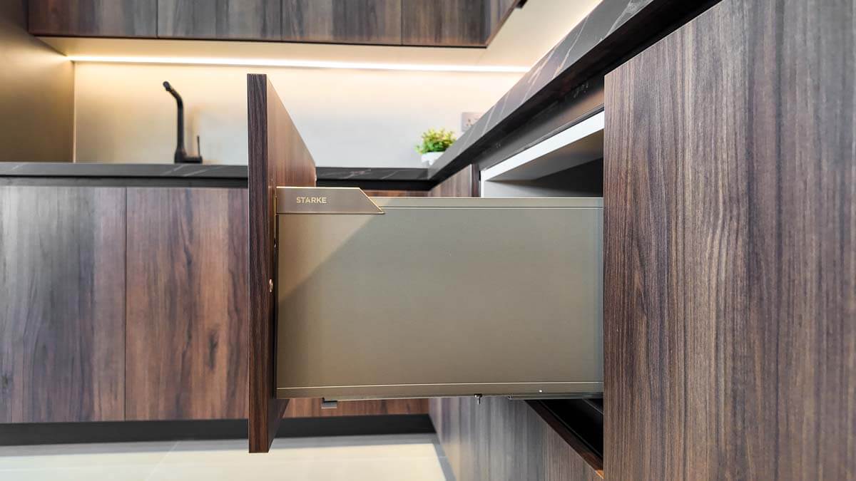 Rustic Bold Contrast Kitchen